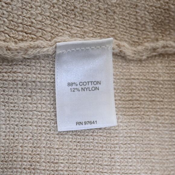 J. Jill Womens L Light Khaki V-Neck Longline Sweater - Picture 9 of 10